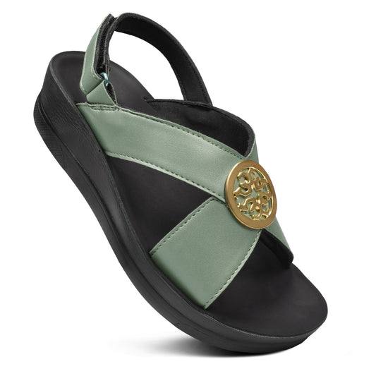 AEROTHOTIC Merak Back Strap Platform Sandals for Women - Original Thailand Imported - L1401