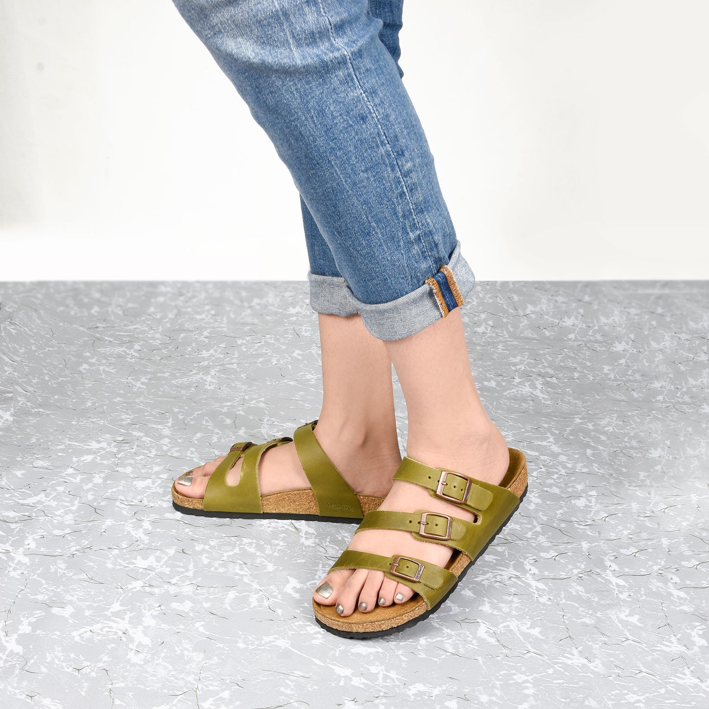 AEROTHOTIC - Maiden Tri – Strap Leather Sandals for Women - LC1401