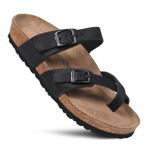 AEROTHOTIC - Minerva Criss – Cross Strap Women Leather Sandals - LC1405