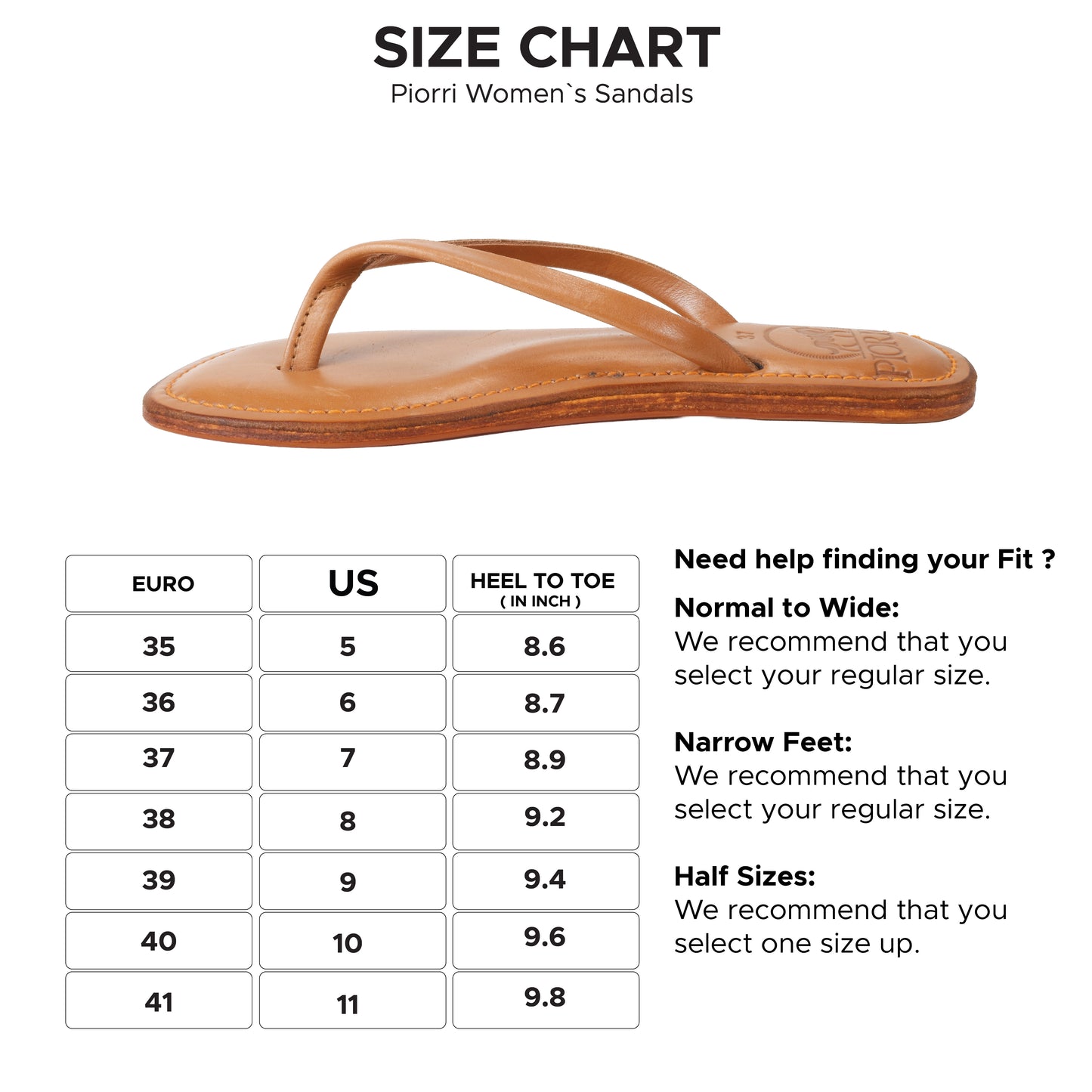 Piorri Aeris Women's Genuine Leather Comfort Slide Sandals - PL3293