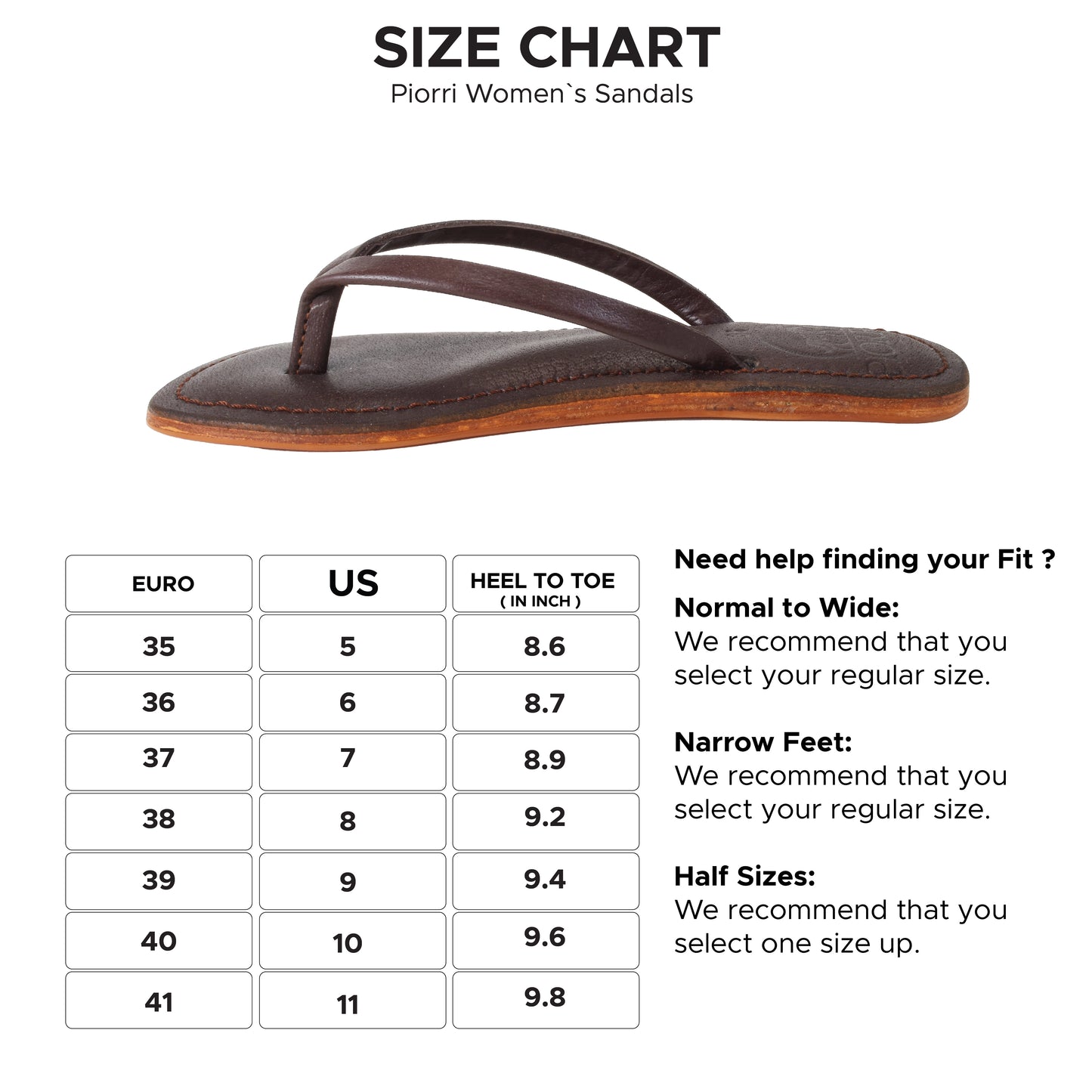 Piorri Aeris Women's Genuine Leather Comfort Slide Sandals - PL3293