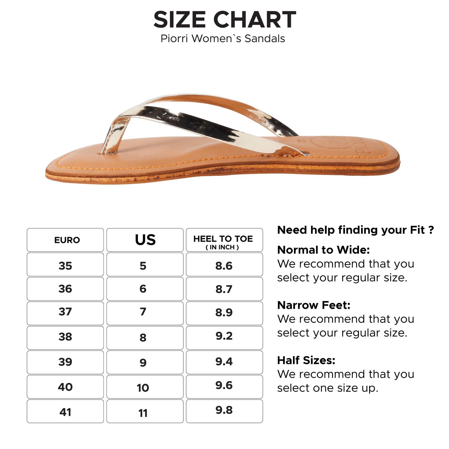 Piorri Aeris Women's Genuine Leather Comfort Slide Sandals - PL3293