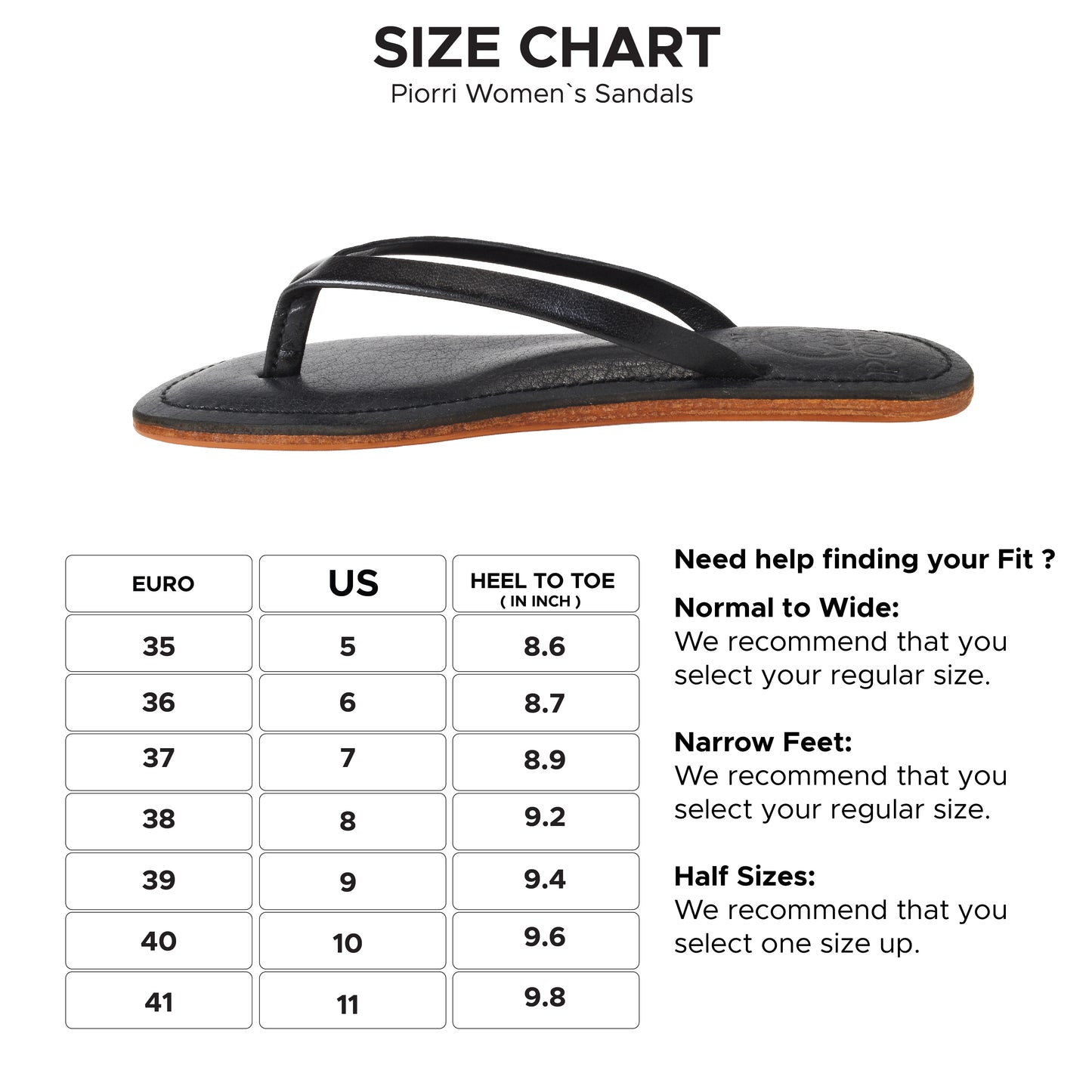 Piorri Aeris Women's Genuine Leather Comfort Slide Sandals - PL3293