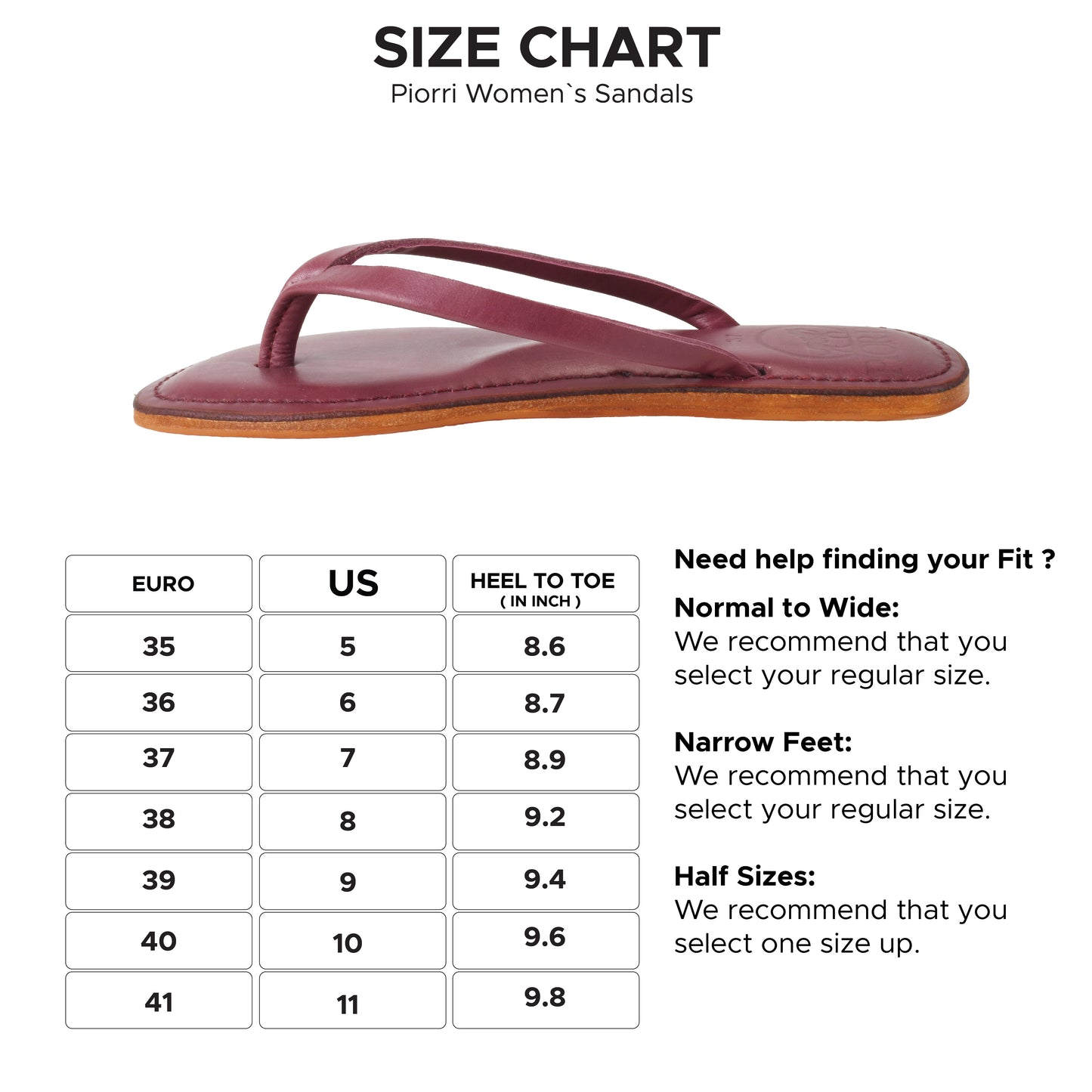 Piorri Aeris Women's Genuine Leather Comfort Slide Sandals - PL3293