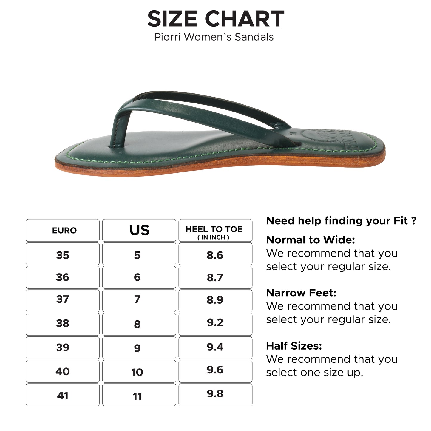 Piorri Aeris Women's Genuine Leather Comfort Slide Sandals - PL3293