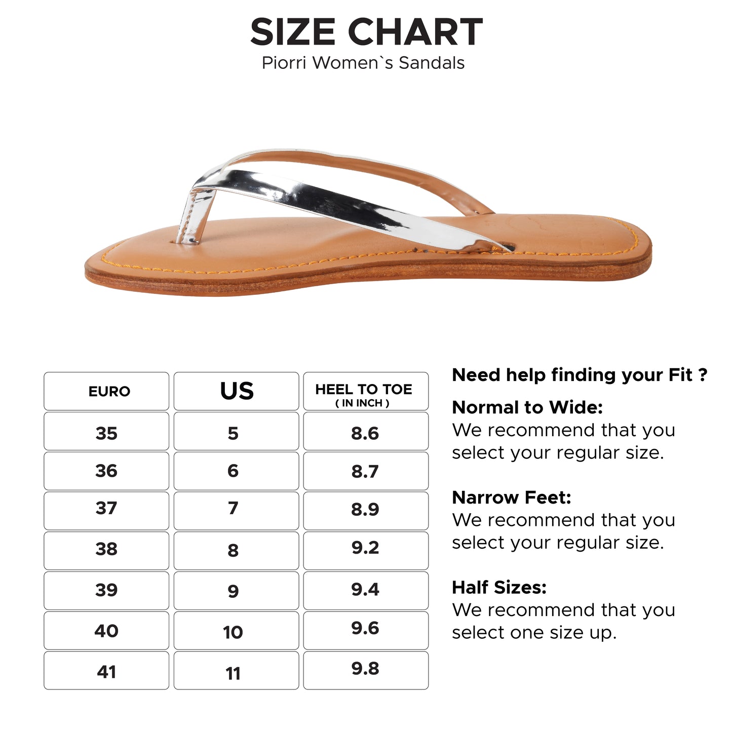 Piorri Aeris Women's Genuine Leather Comfort Slide Sandals - PL3293