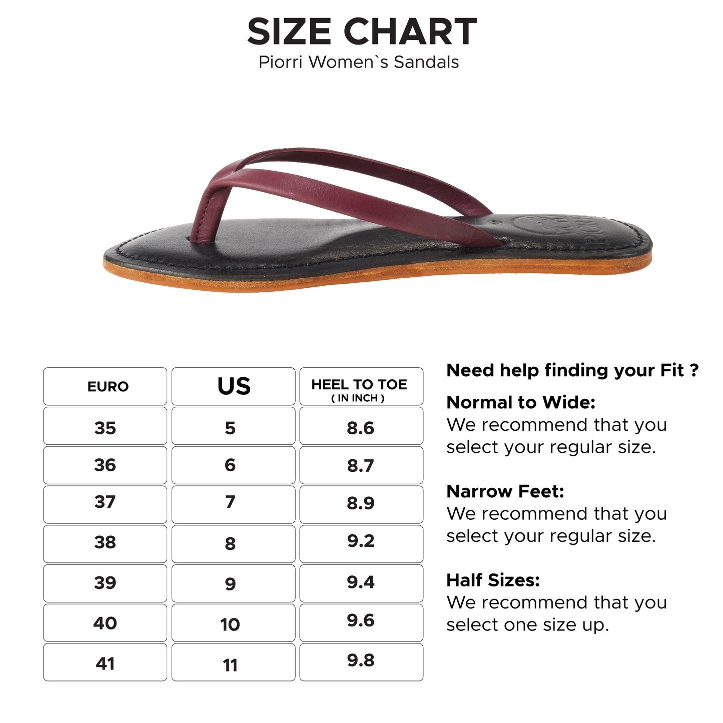 Piorri Aeris Women's Genuine Leather Comfort Slide Sandals - PL3293