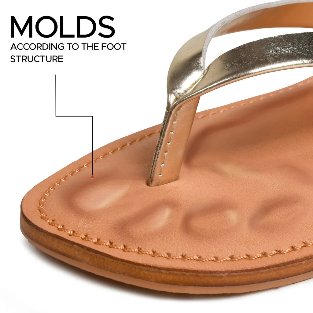 Piorri Aeris Women's Genuine Leather Comfort Slide Sandals - PL3293