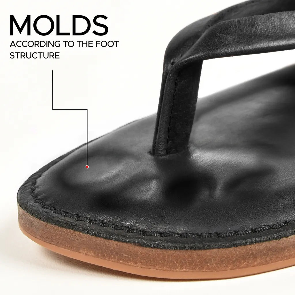 Piorri Aeris Women's Genuine Leather Comfort Slide Sandals - PL3293