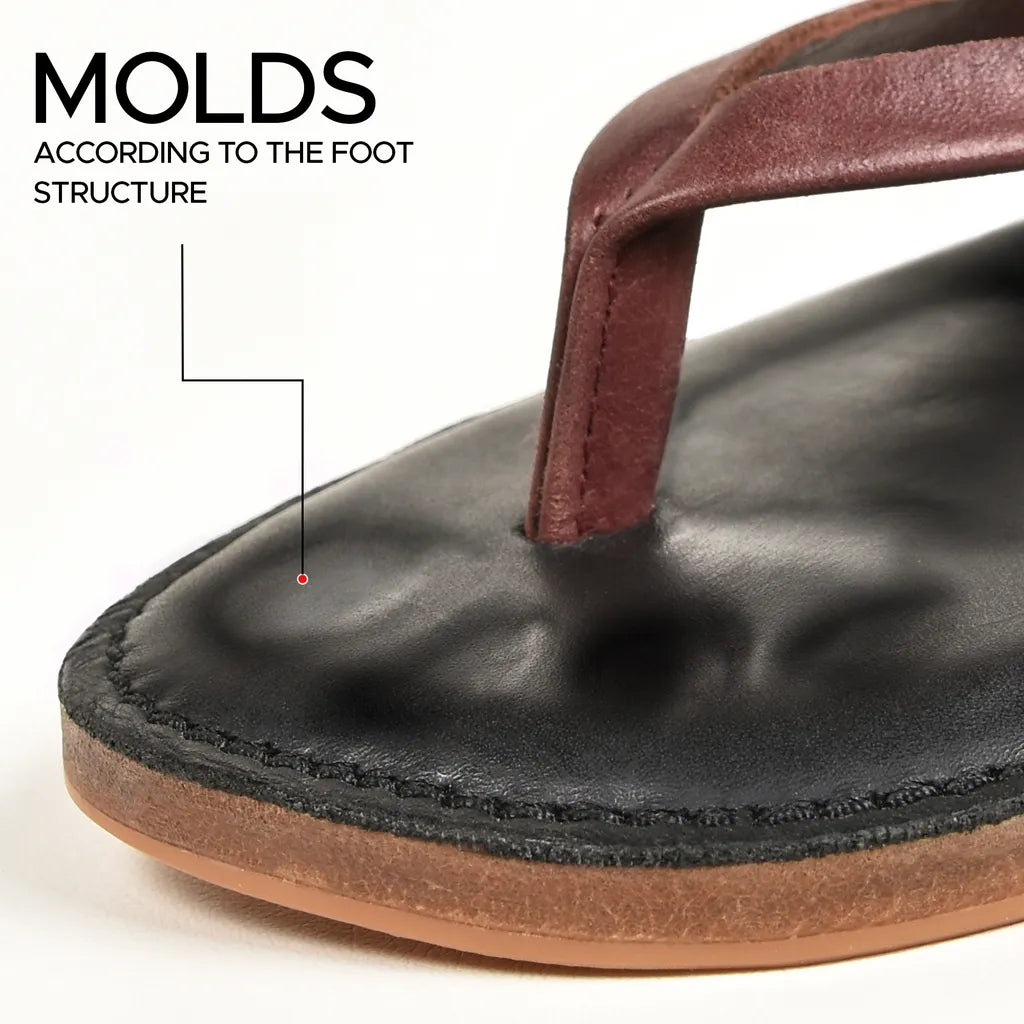 Piorri Aeris Women's Genuine Leather Comfort Slide Sandals - PL3293