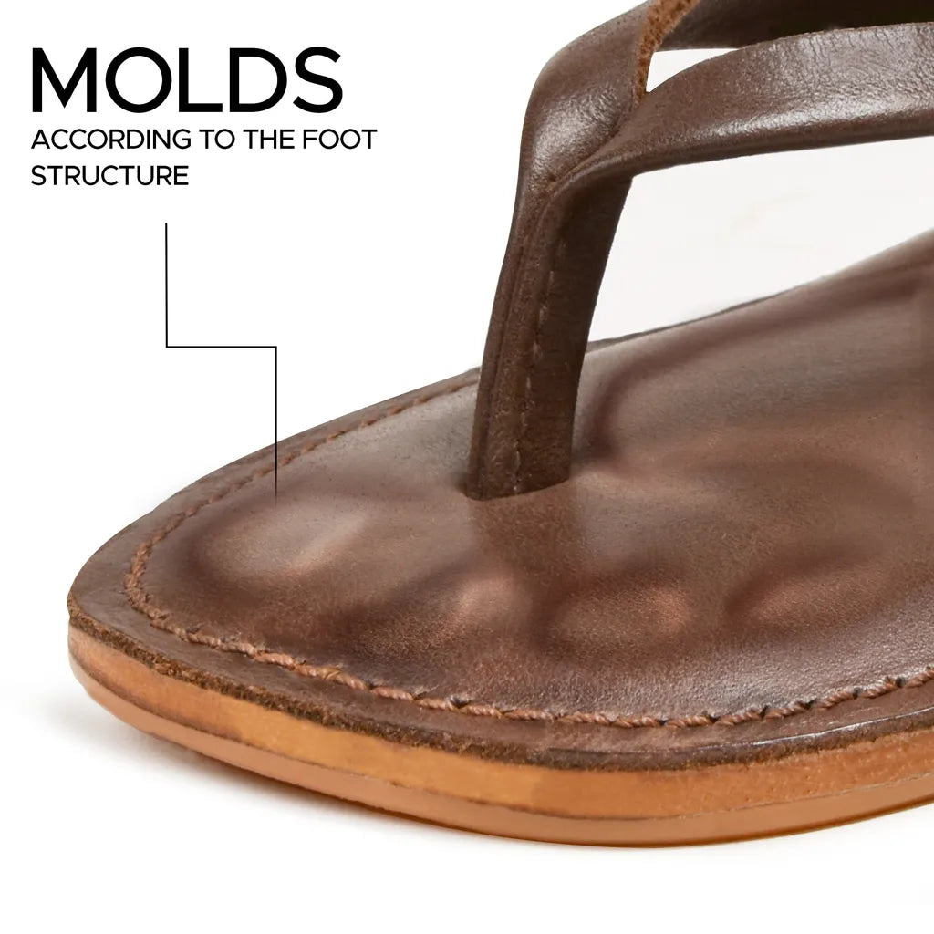 Piorri Aeris Women's Genuine Leather Comfort Slide Sandals - PL3293