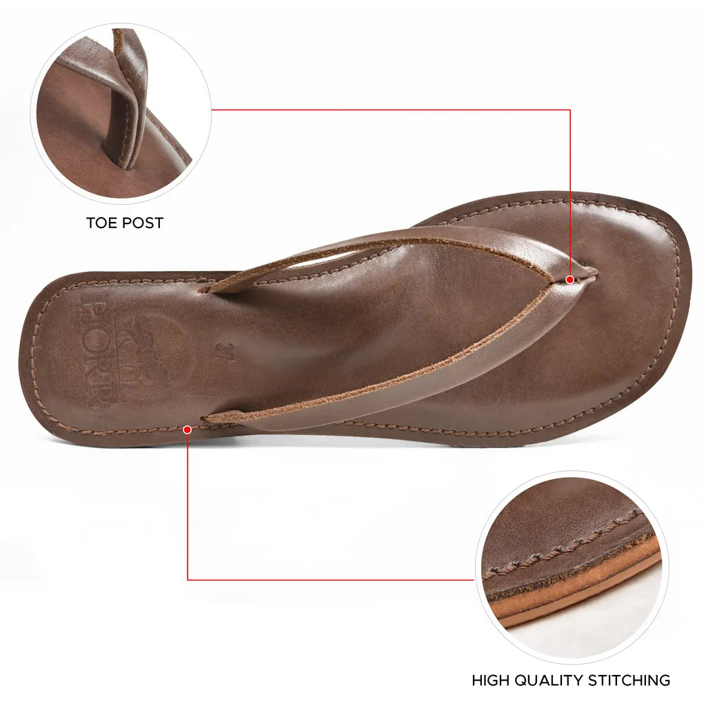 Piorri Aeris Women's Genuine Leather Comfort Slide Sandals - PL3293