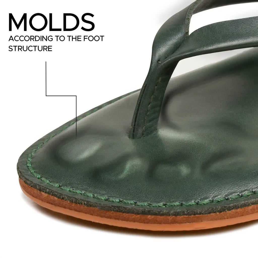 Piorri Aeris Women's Genuine Leather Comfort Slide Sandals - PL3293