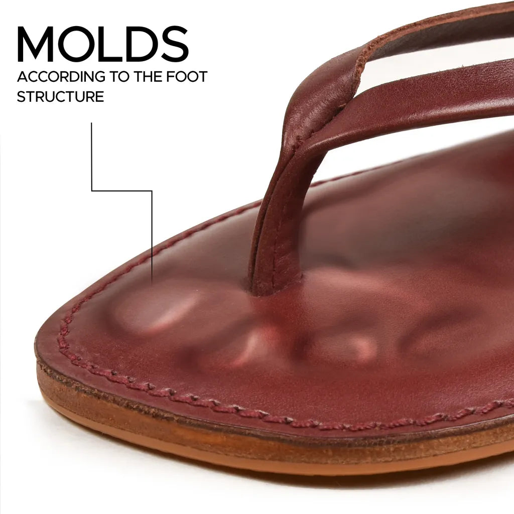 Piorri Aeris Women's Genuine Leather Comfort Slide Sandals - PL3293
