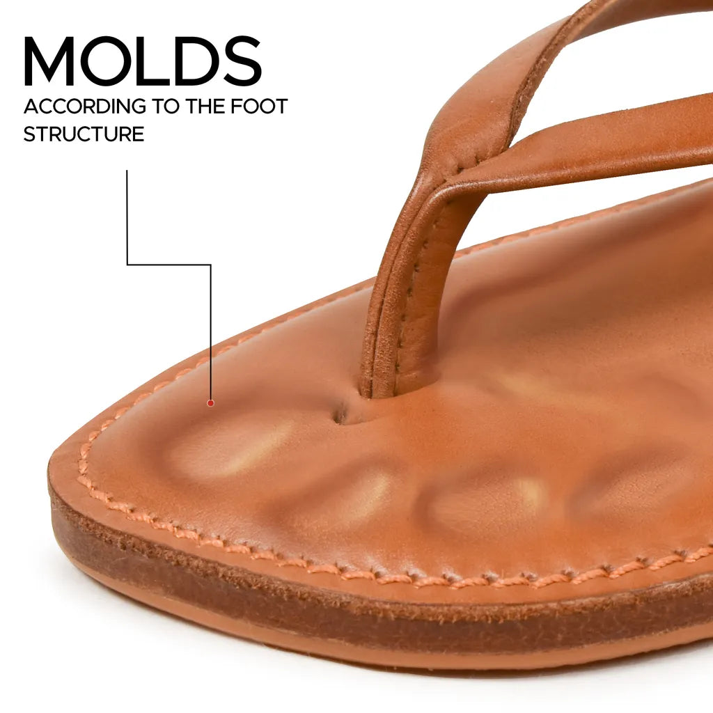 Piorri Aeris Women's Genuine Leather Comfort Slide Sandals - PL3293