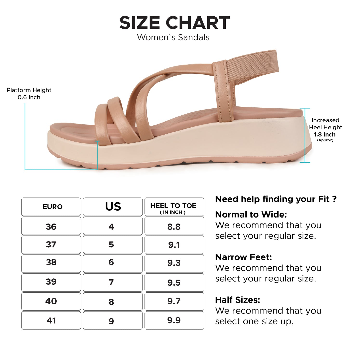 Oasis Medium Heel Women Wedge Sandals Aerothotic-P1101