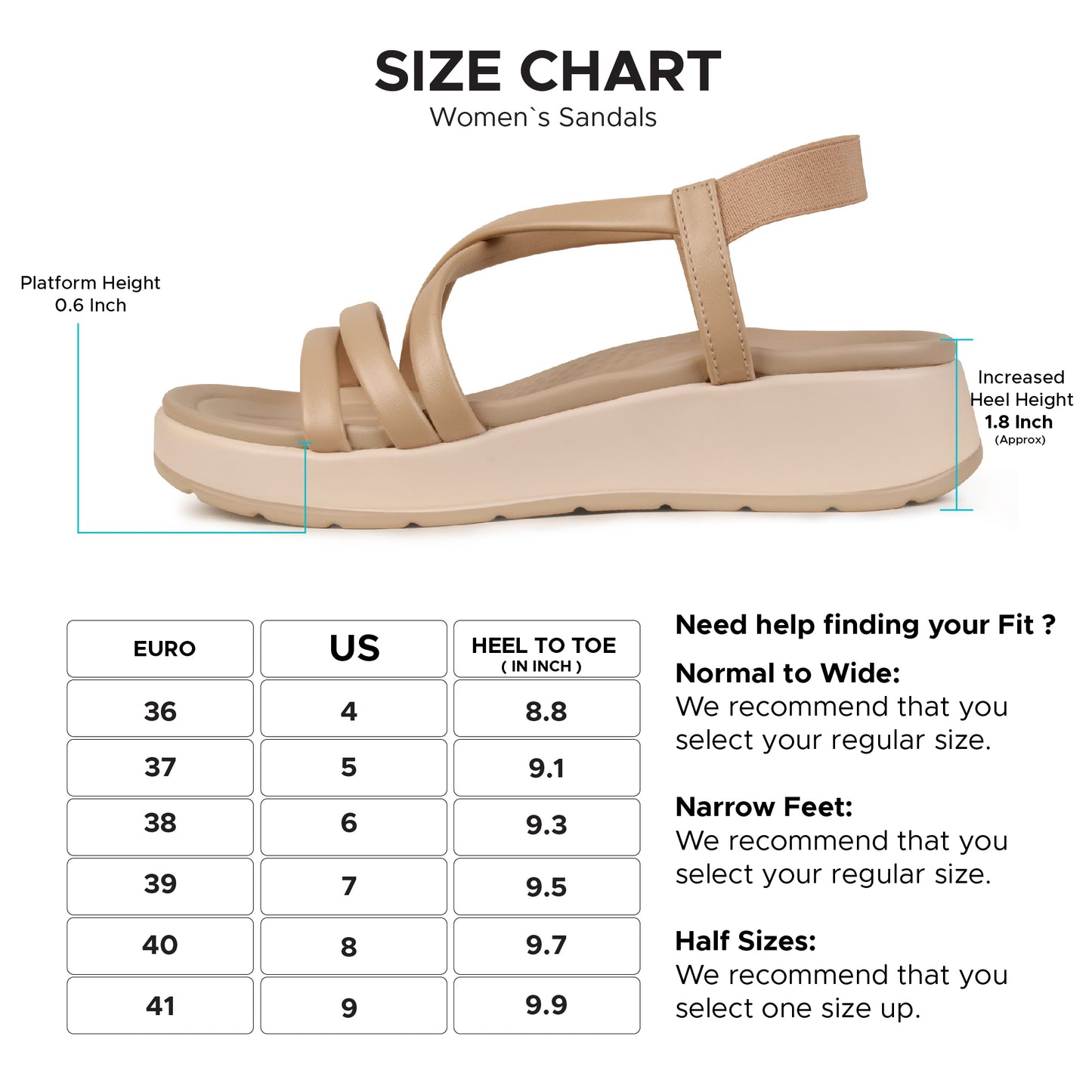 Oasis Medium Heel Women Wedge Sandals Aerothotic-P1101