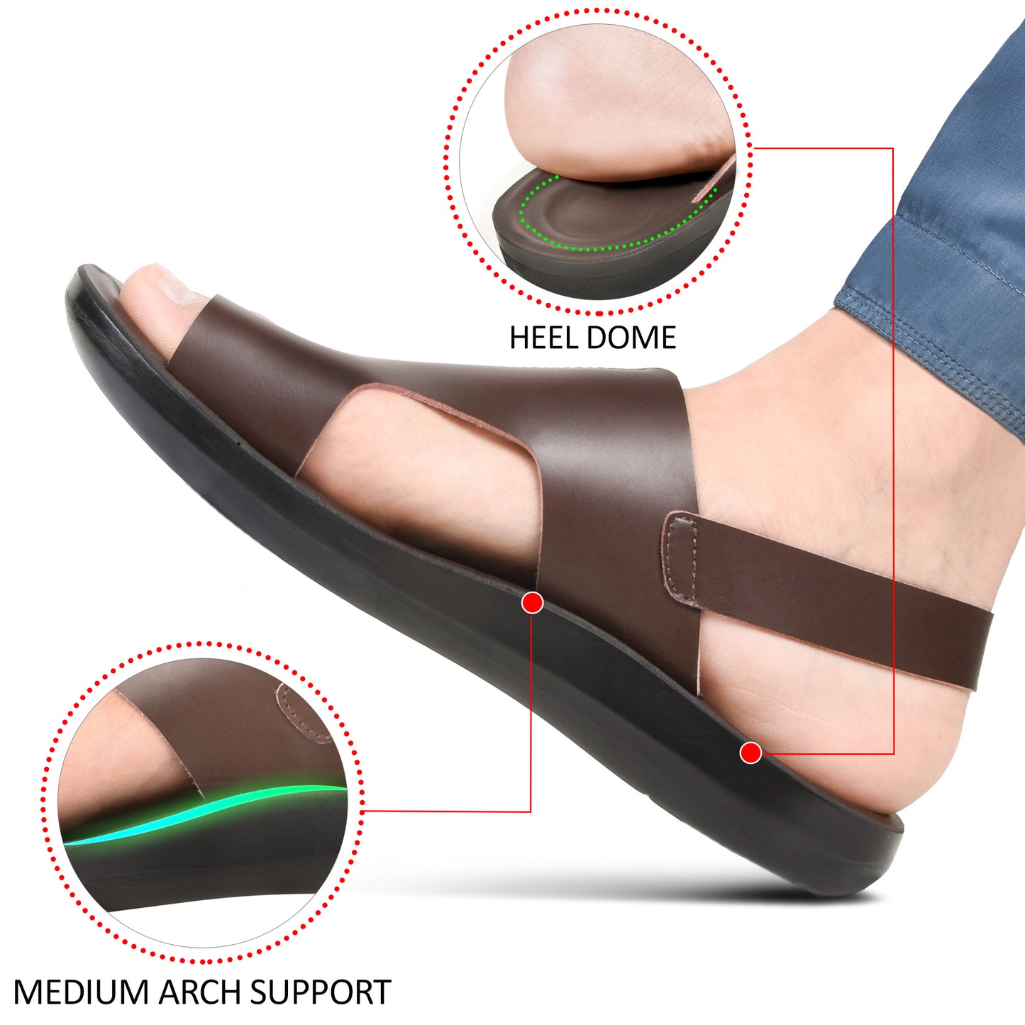 AEROTHOTIC Daron Men’s Comfortable Backstrap Sandals – Original Thailand Imported – M1115