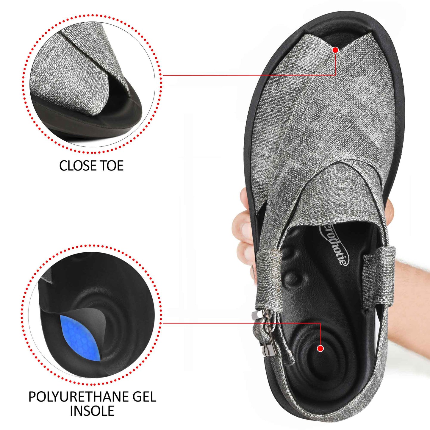 AEROTHOTIC Cratus Comfortable Peshawari Sandals for Men – Original Thailand Imported – M1109