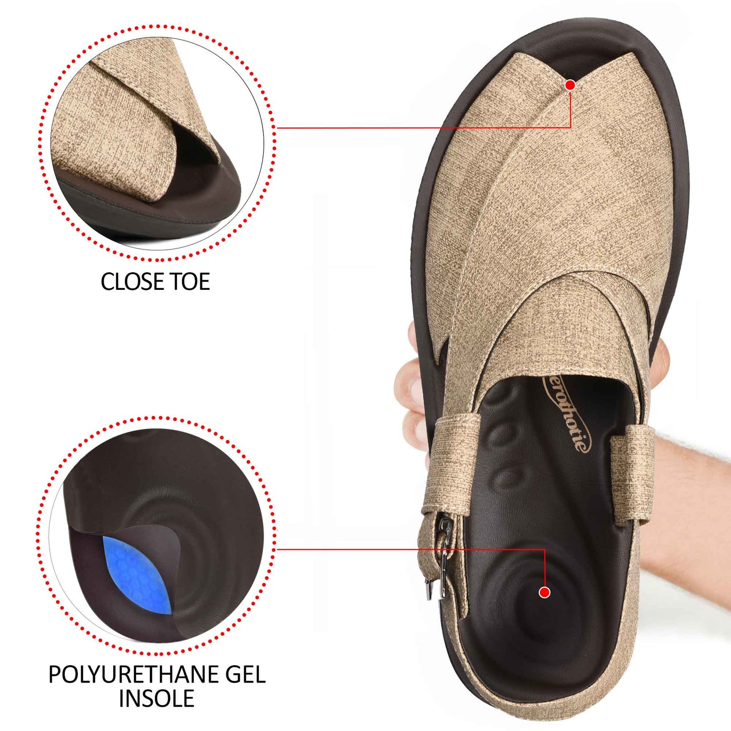 AEROTHOTIC Cratus Comfortable Peshawari Sandals for Men – Original Thailand Imported – M1109