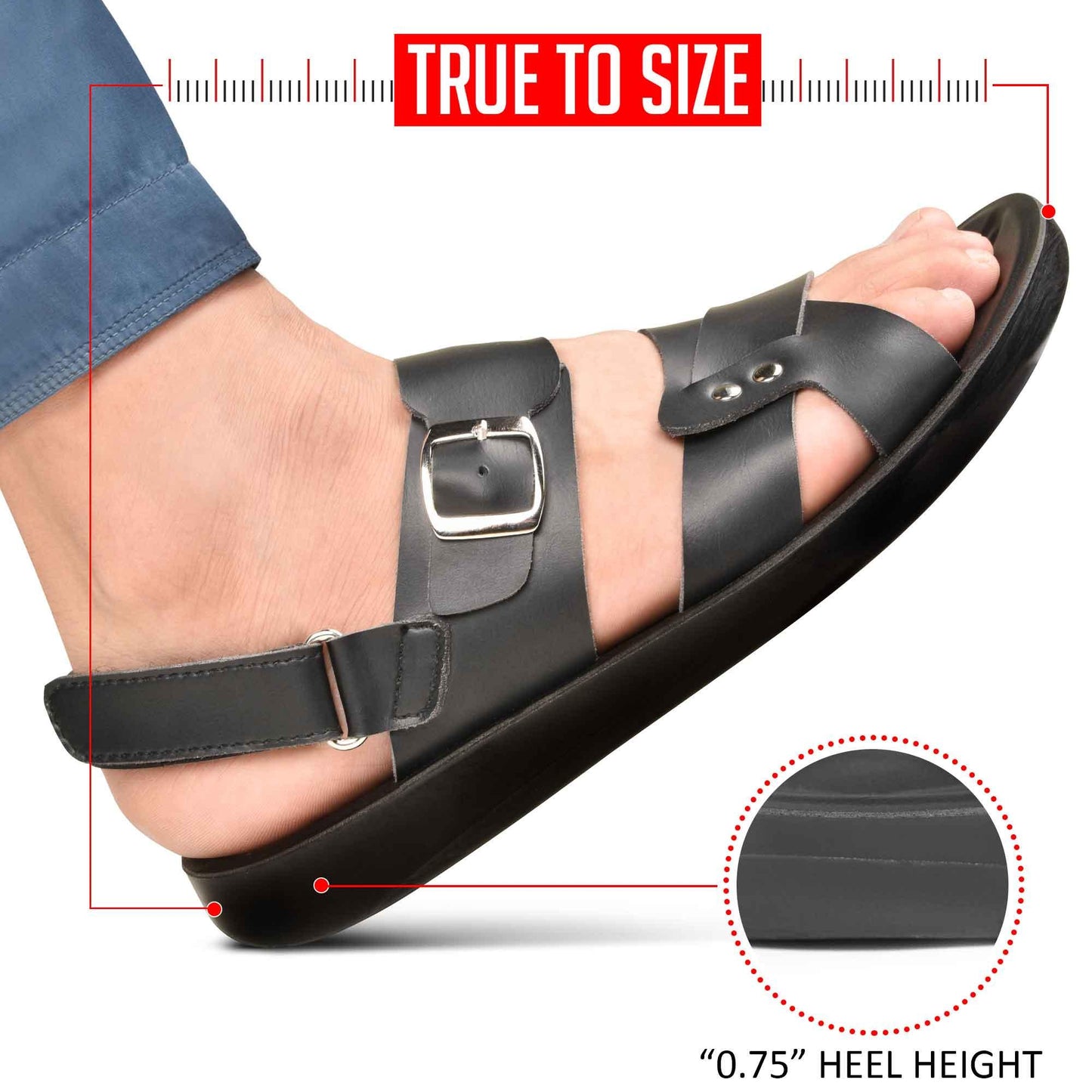 AEROTHOTIC Hemlock Men’s Adjustable Ankle Strap Sandals – Original Thailand Imported – M1311