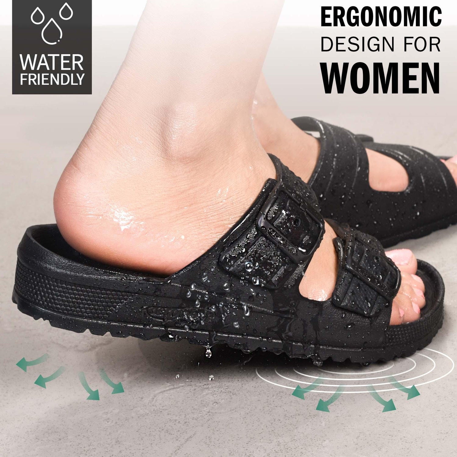 Aerothotic - Arcus Women’s Comfort EVA Beach Slide Sandals-Footwear - Aerothotic: Original Orthotic Comfort Sandals