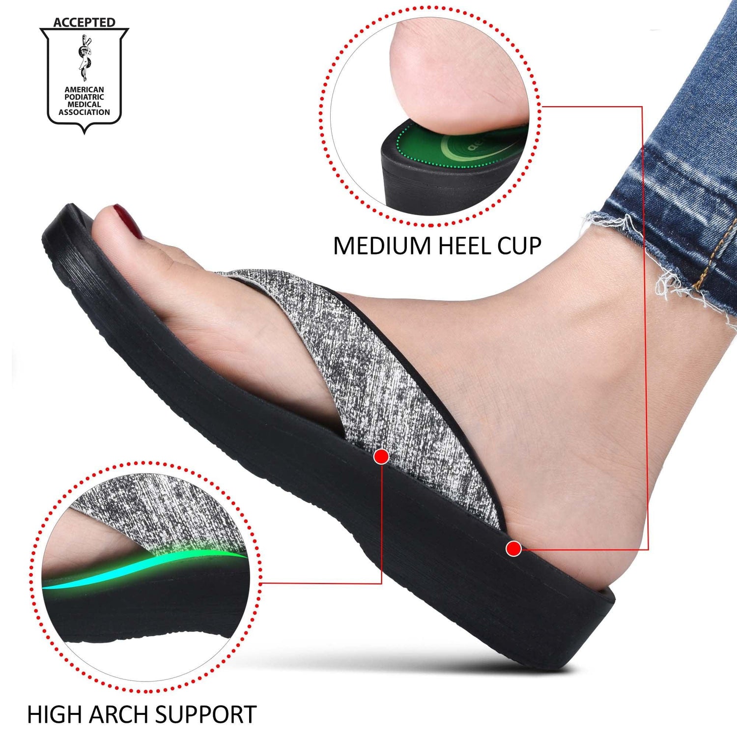 AEROTHOTIC Mellow Vibe Women's Comfortable Casual Flip Flops - Original Thailand Imported - L0306