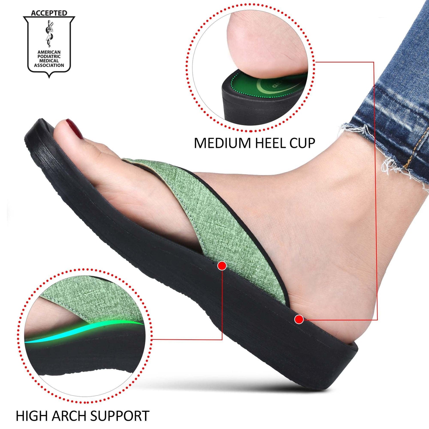AEROTHOTIC Mellow Vibe Women's Comfortable Casual Flip Flops - Original Thailand Imported - L0306