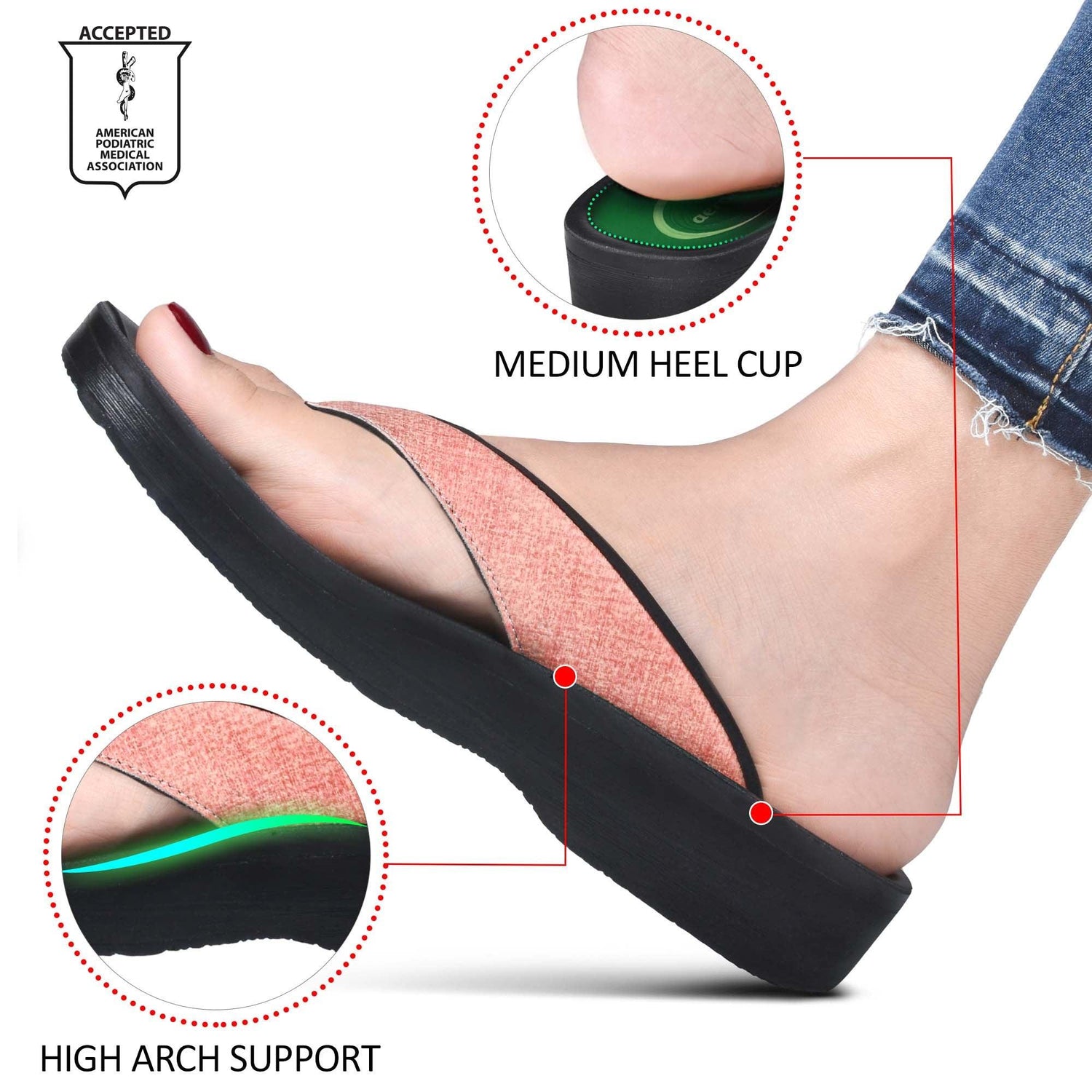 AEROTHOTIC Mellow Vibe Women's Comfortable Casual Flip Flops - Original Thailand Imported - L0306