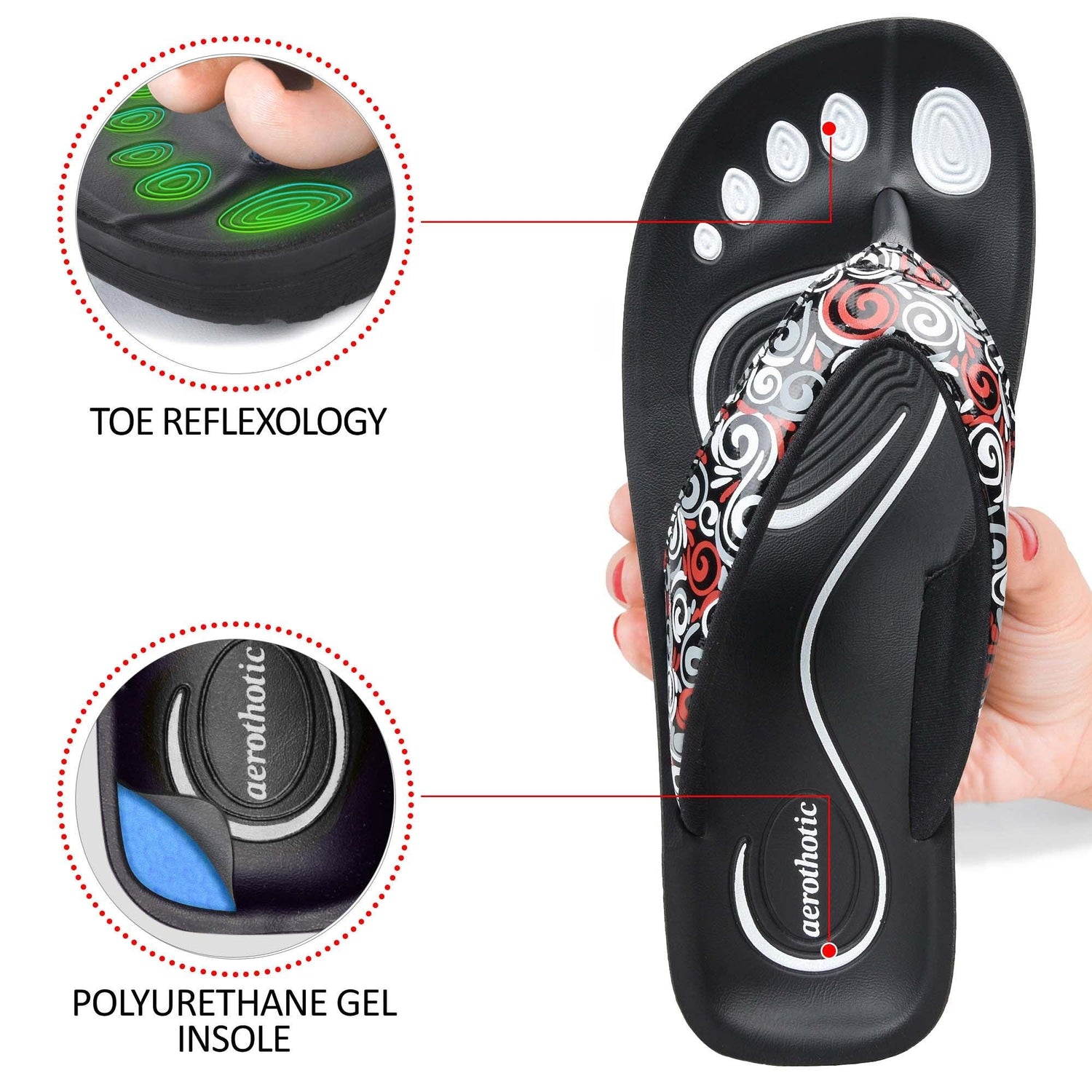 AEROTHOTIC Spiral Ladies Comfort Casual Slippers - Original Thailand Imported - L0321
