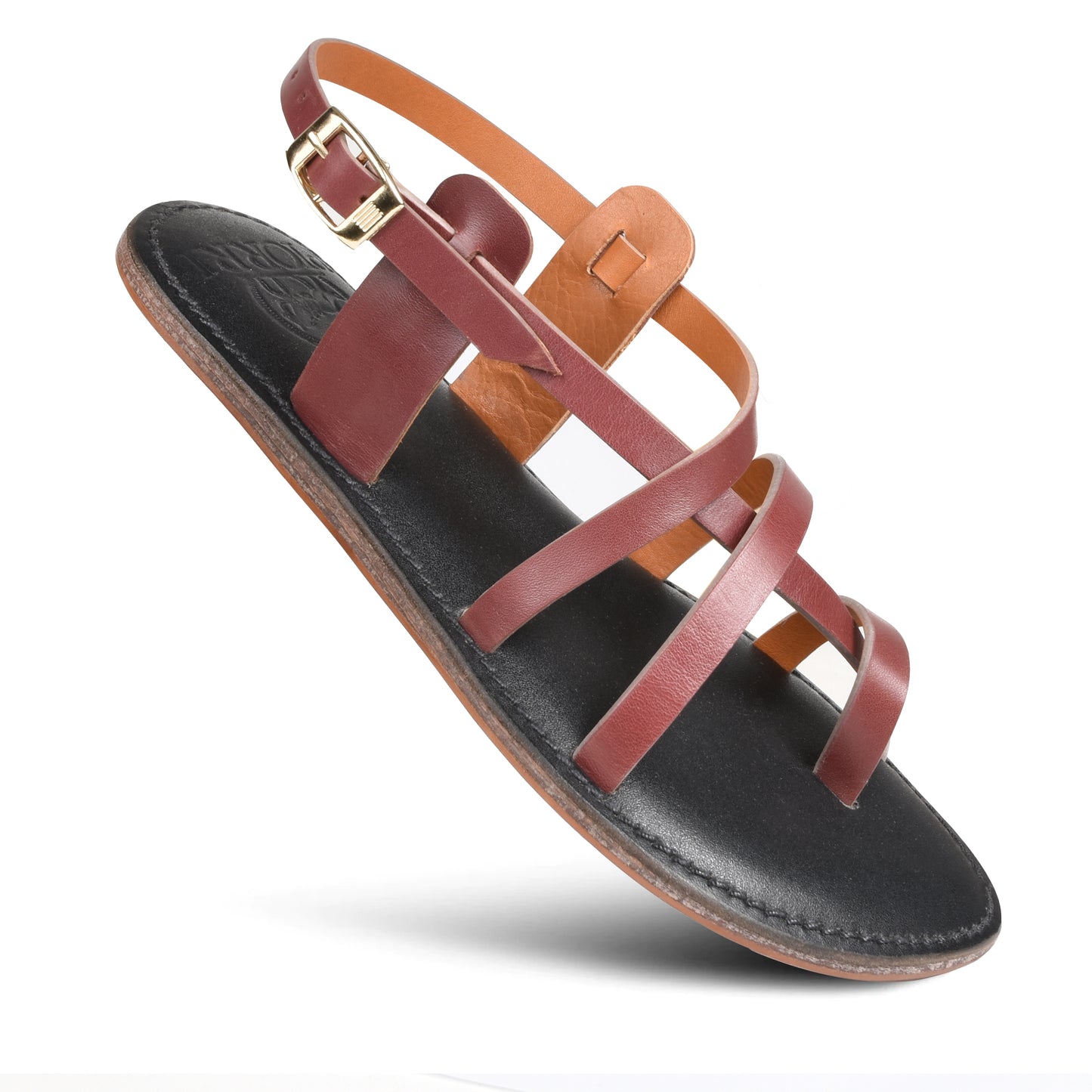 PIORRI by Aerothotic - Tierra Women’s Flat Natural Leather Comfortable Slingback Sandals - LK2112