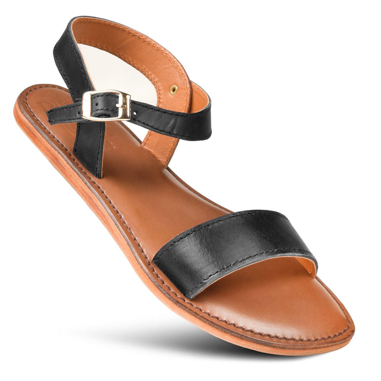 PIORRI by Aerothotic Myrina Women’s Strappy Natural Leather Slingbac