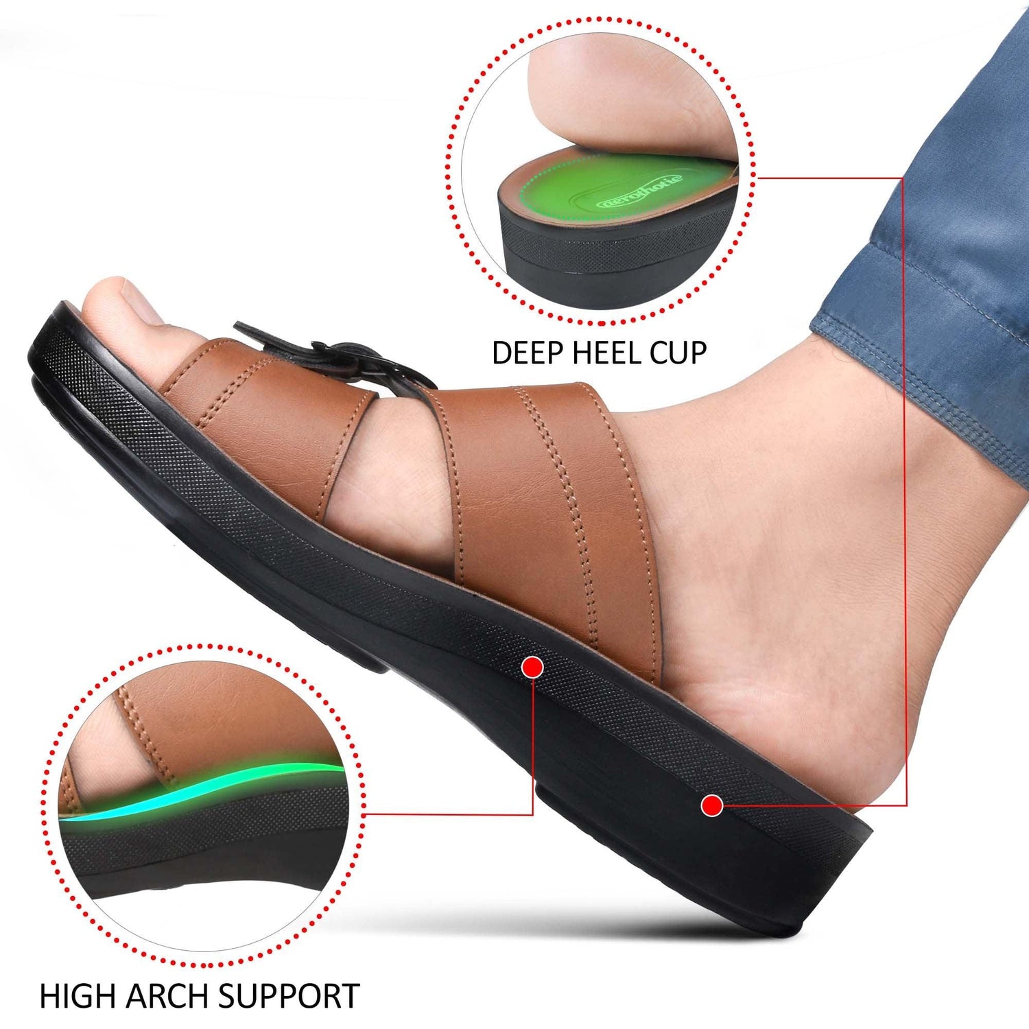 AEROTHOTIC Attic Men's Durable Fancy Slippers - Original Thailand Imported - M0408