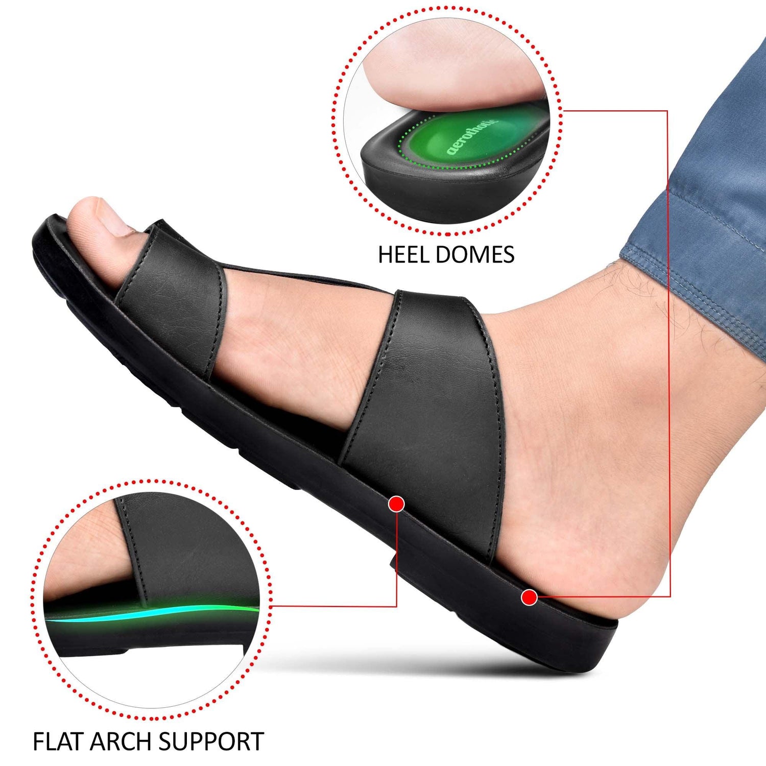 AEROTHOTIC Buck Gents Soft Stylish Sandals - Original Thailand Imported - M0801
