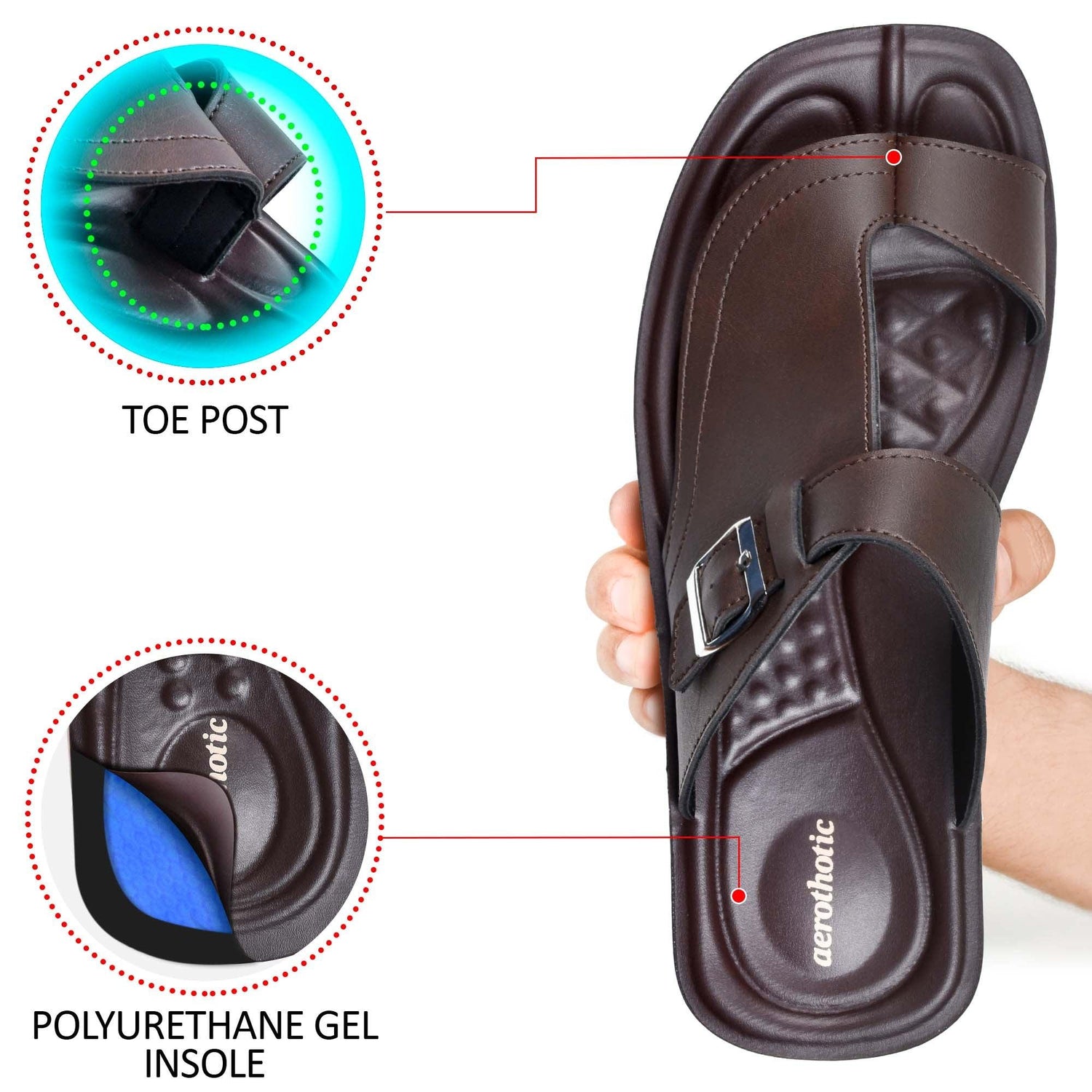AEROTHOTIC Buck Gents Soft Stylish Sandals - Original Thailand Imported - M0801