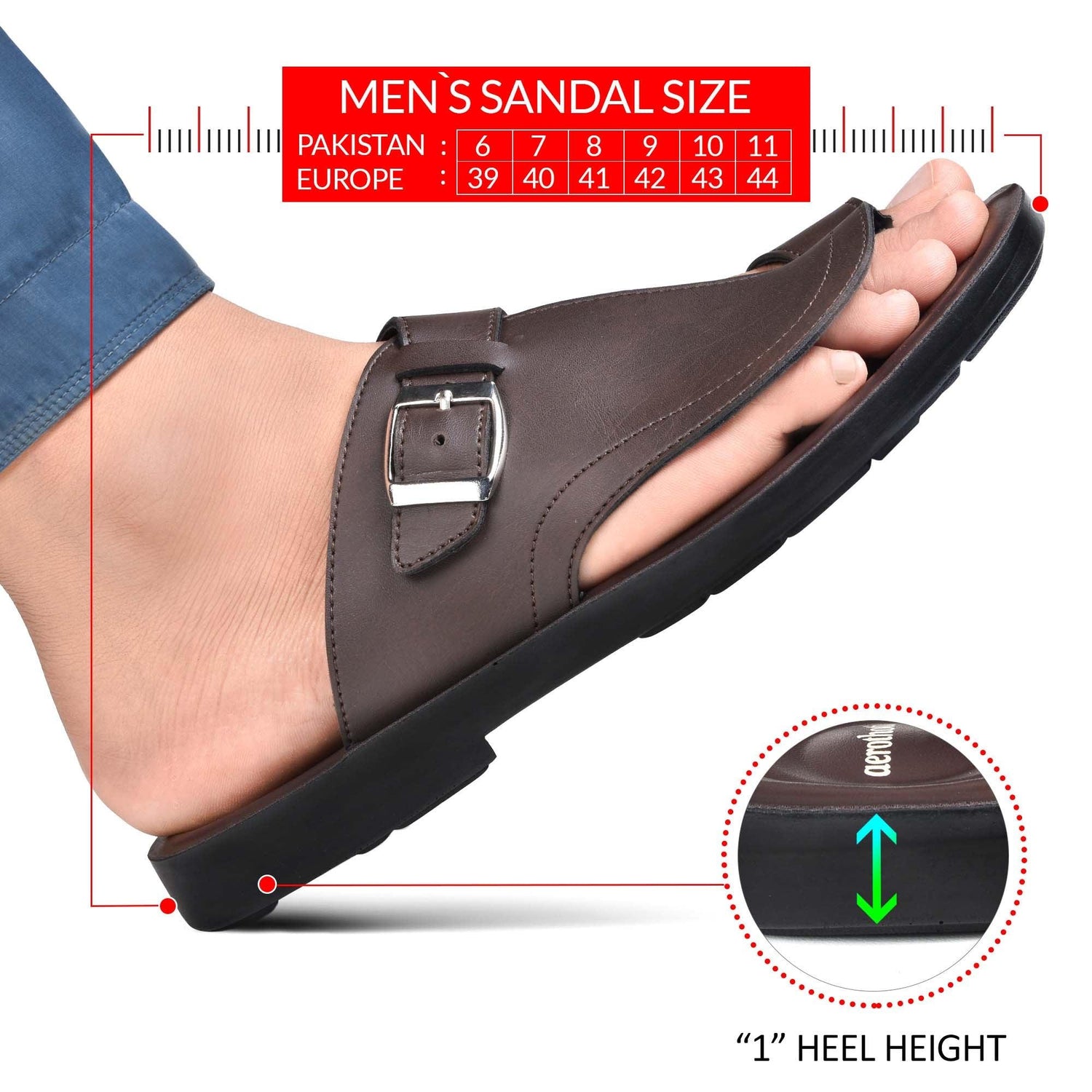 AEROTHOTIC Buck Gents Soft Stylish Sandals - Original Thailand Imported - M0801