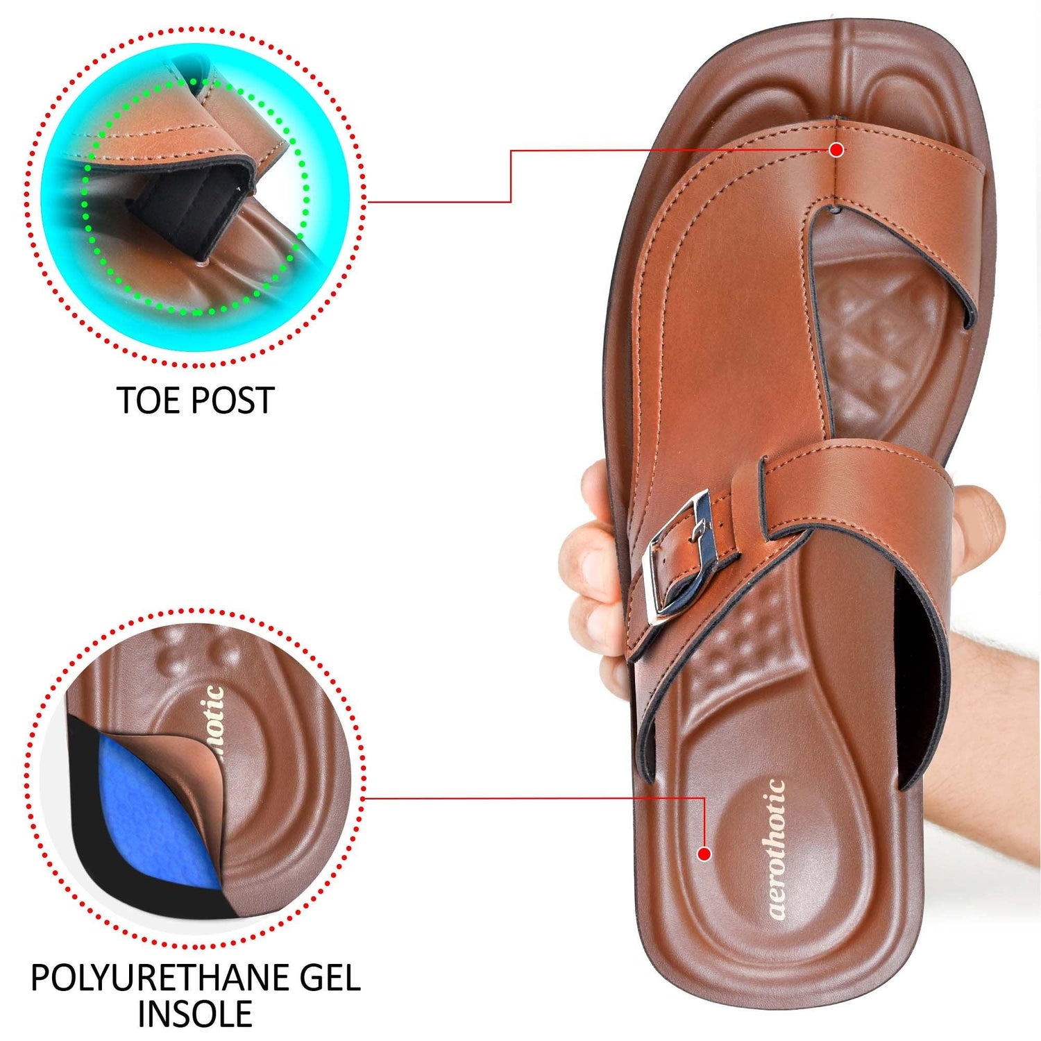 AEROTHOTIC Buck Gents Soft Stylish Sandals - Original Thailand Imported - M0801