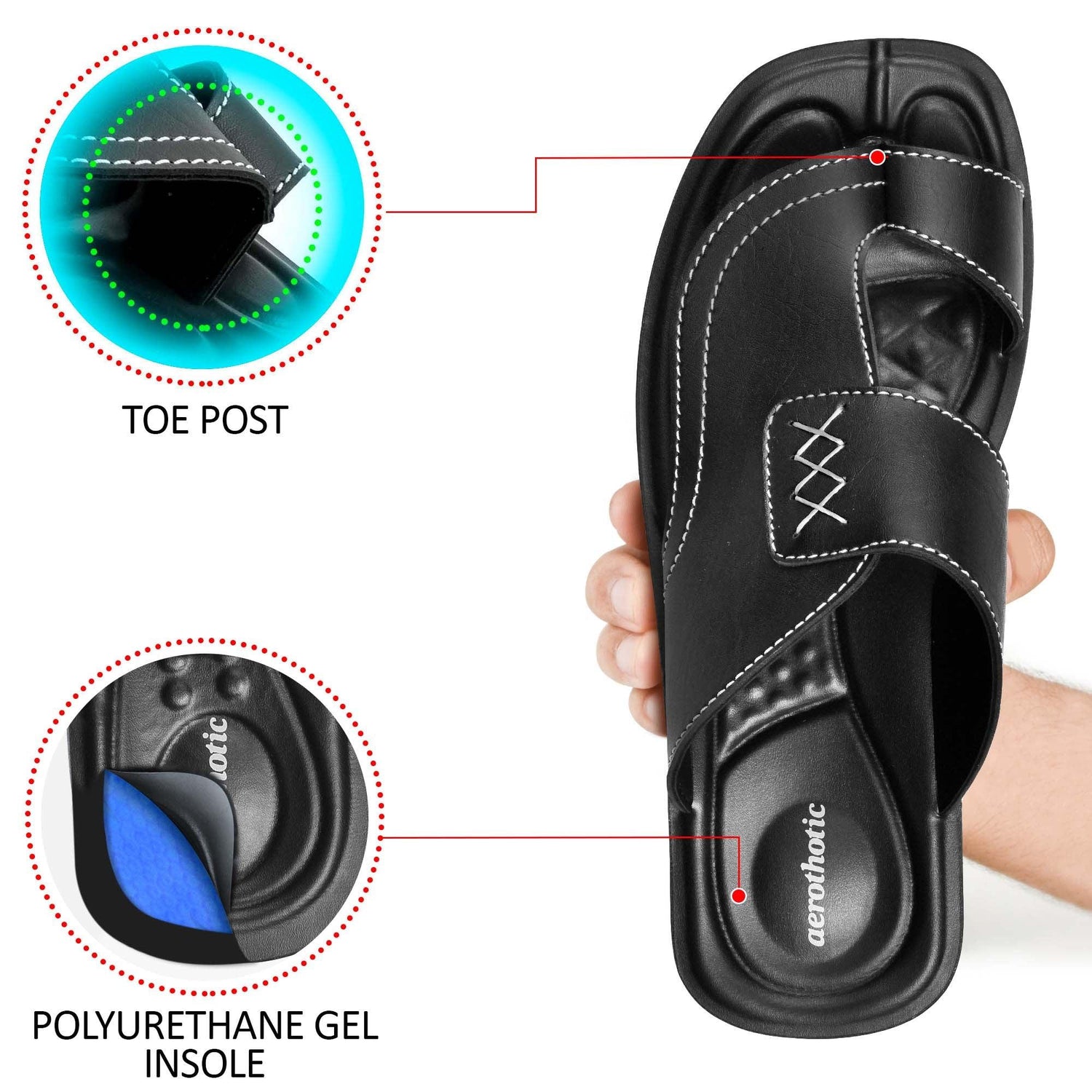 AEROTHOTIC Tritaw Men's Comfortable Chappal - Original Thailand Imported - M0803