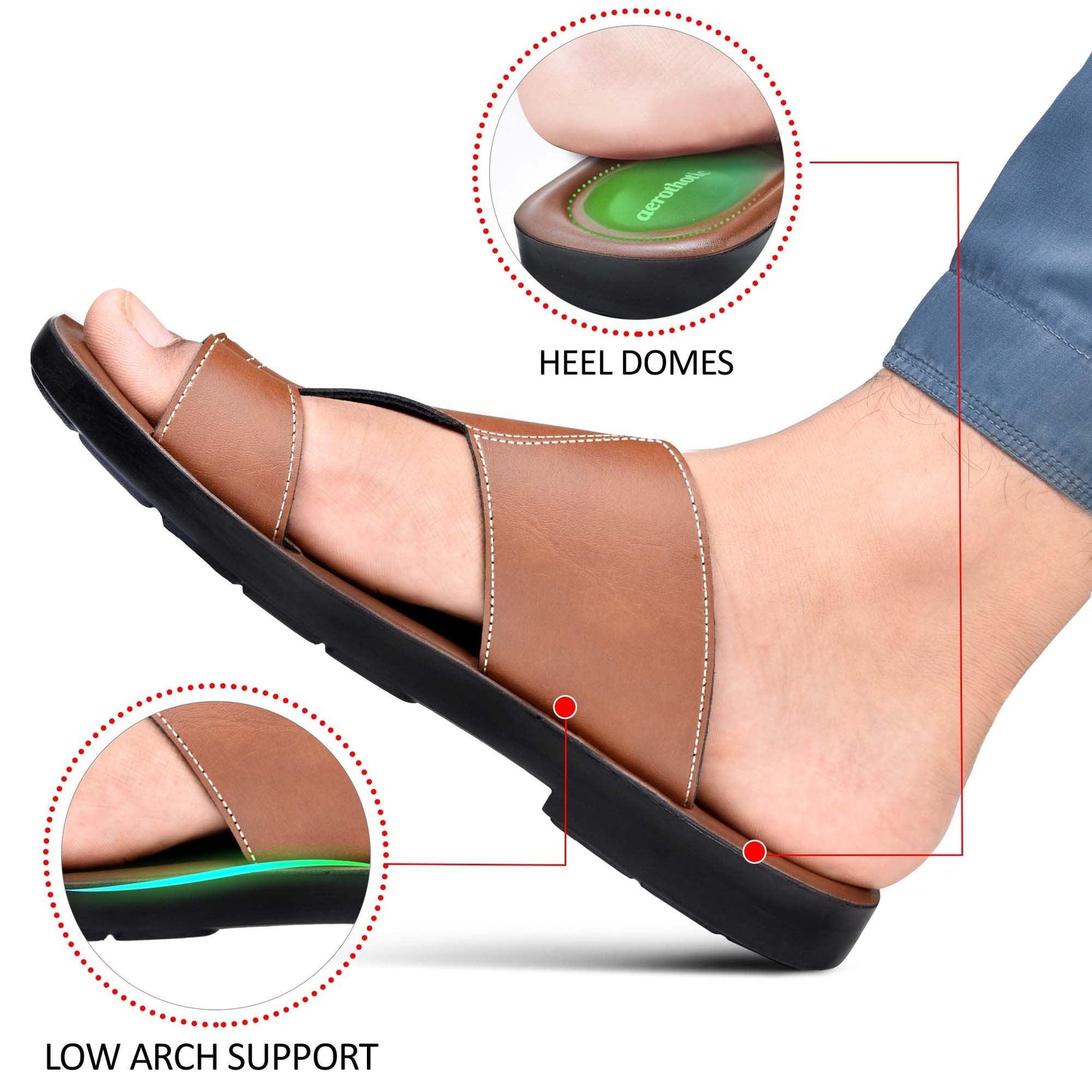 AEROTHOTIC Tritaw Men's Comfortable Chappal - Original Thailand Imported - M0803