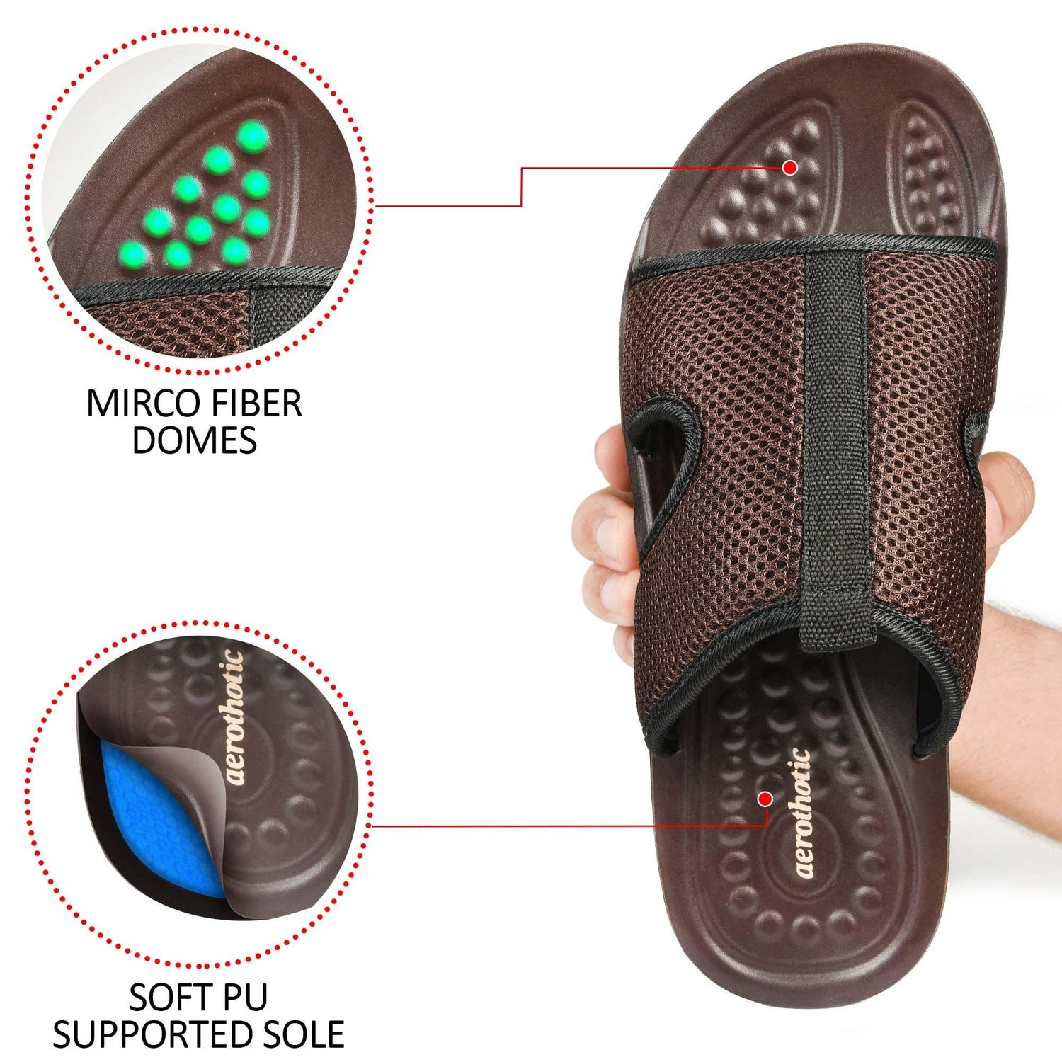 AEROTHOTIC Skepp Gents Ultra Soft Casual Slippers - Original Thailand Imported - M1001