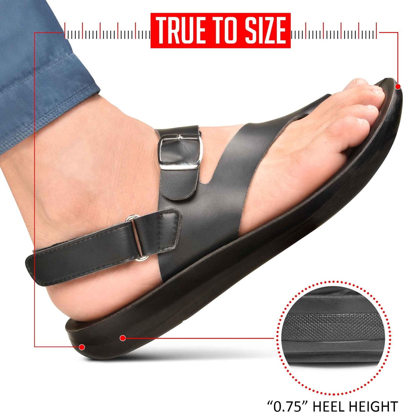 AEROTHOTIC Celtis Men’s Adjustable Ankle Strap Sandals – Original Thailand Imported – M1106