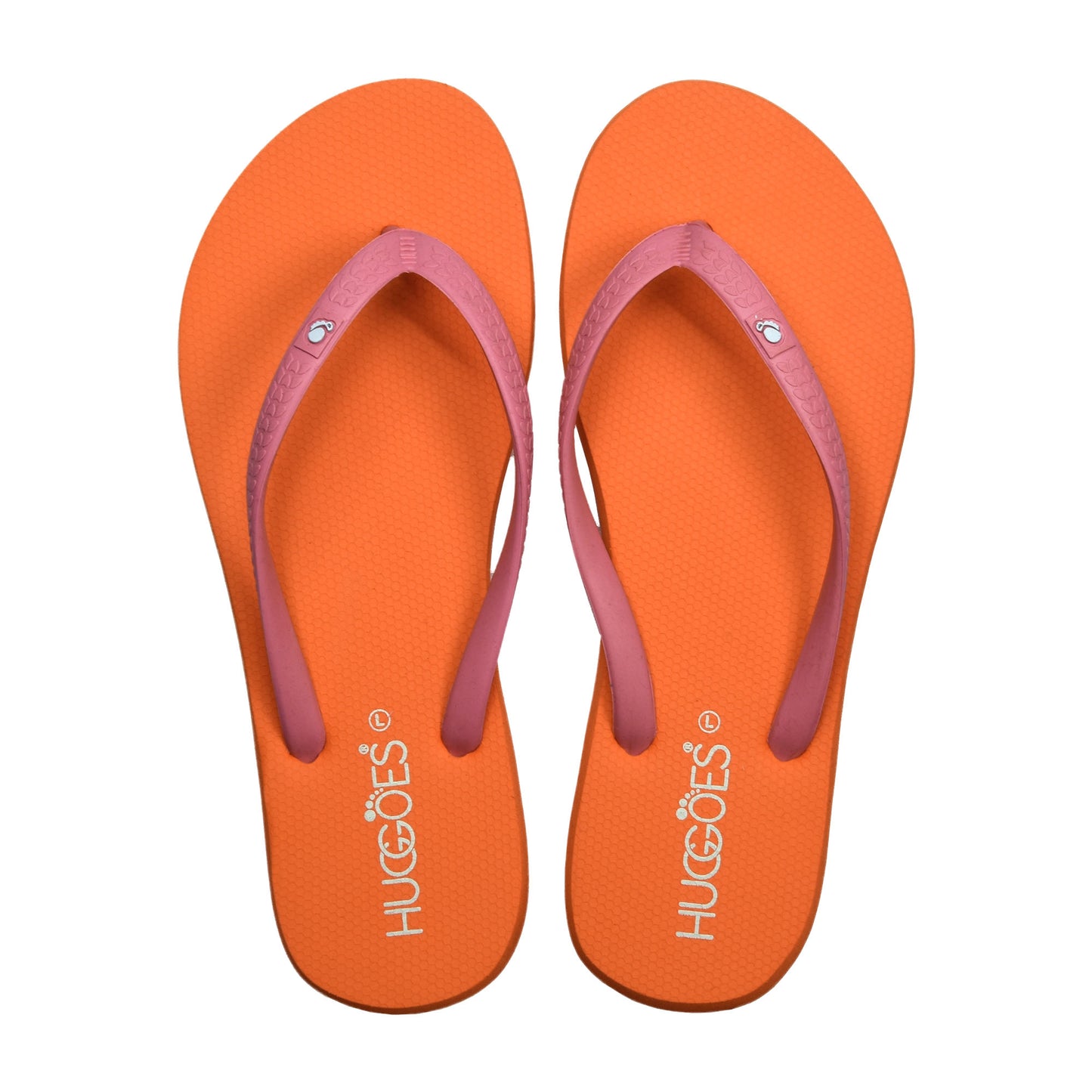 Huggoes By Aerothotic - Monarch Women's Natural Rubber Summer Flip-Flops - Original Thailand Imported - (OR1)