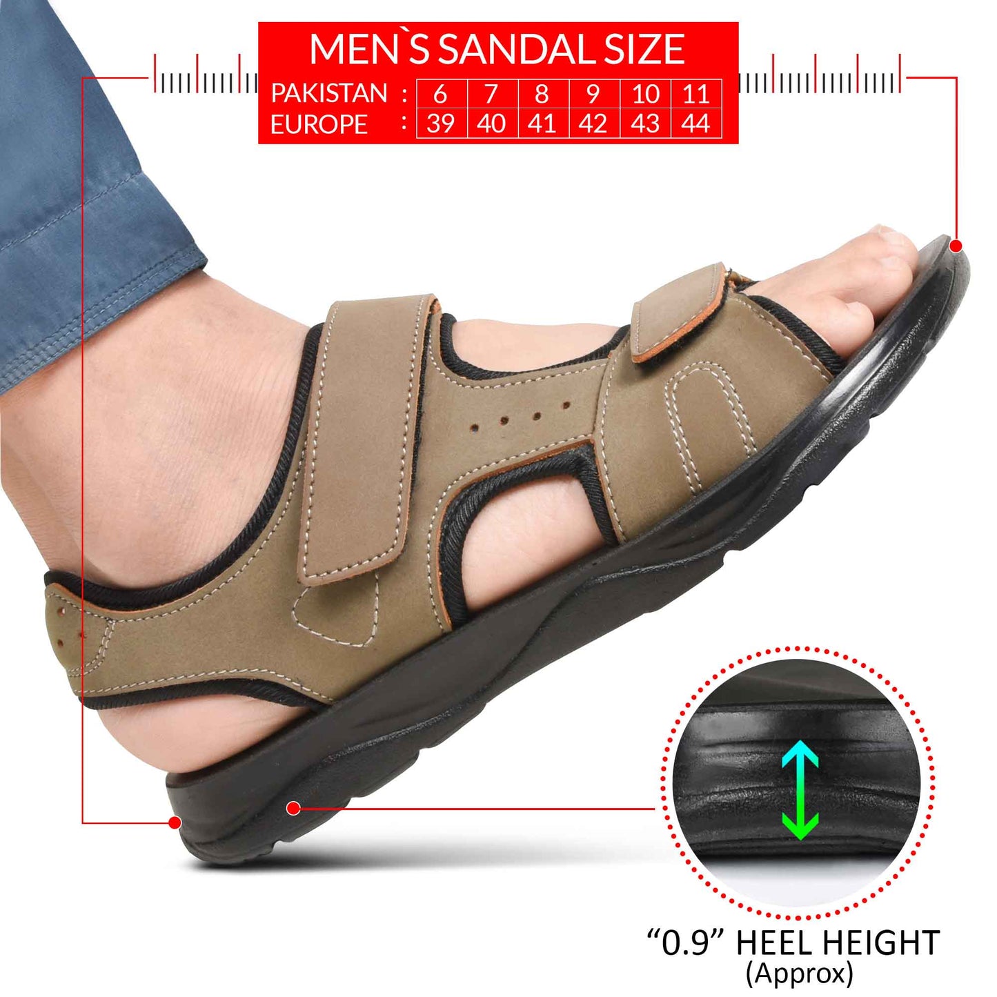 AEROTHOTIC Darius Adjustable Strappy Men’s Slingback Sandals – Original Thailand Imported – M1604